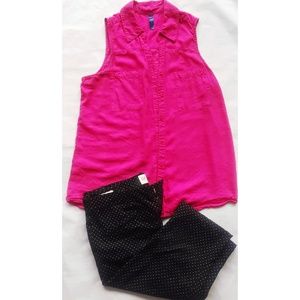 Pink Falls Creek Sleeveless Button Down